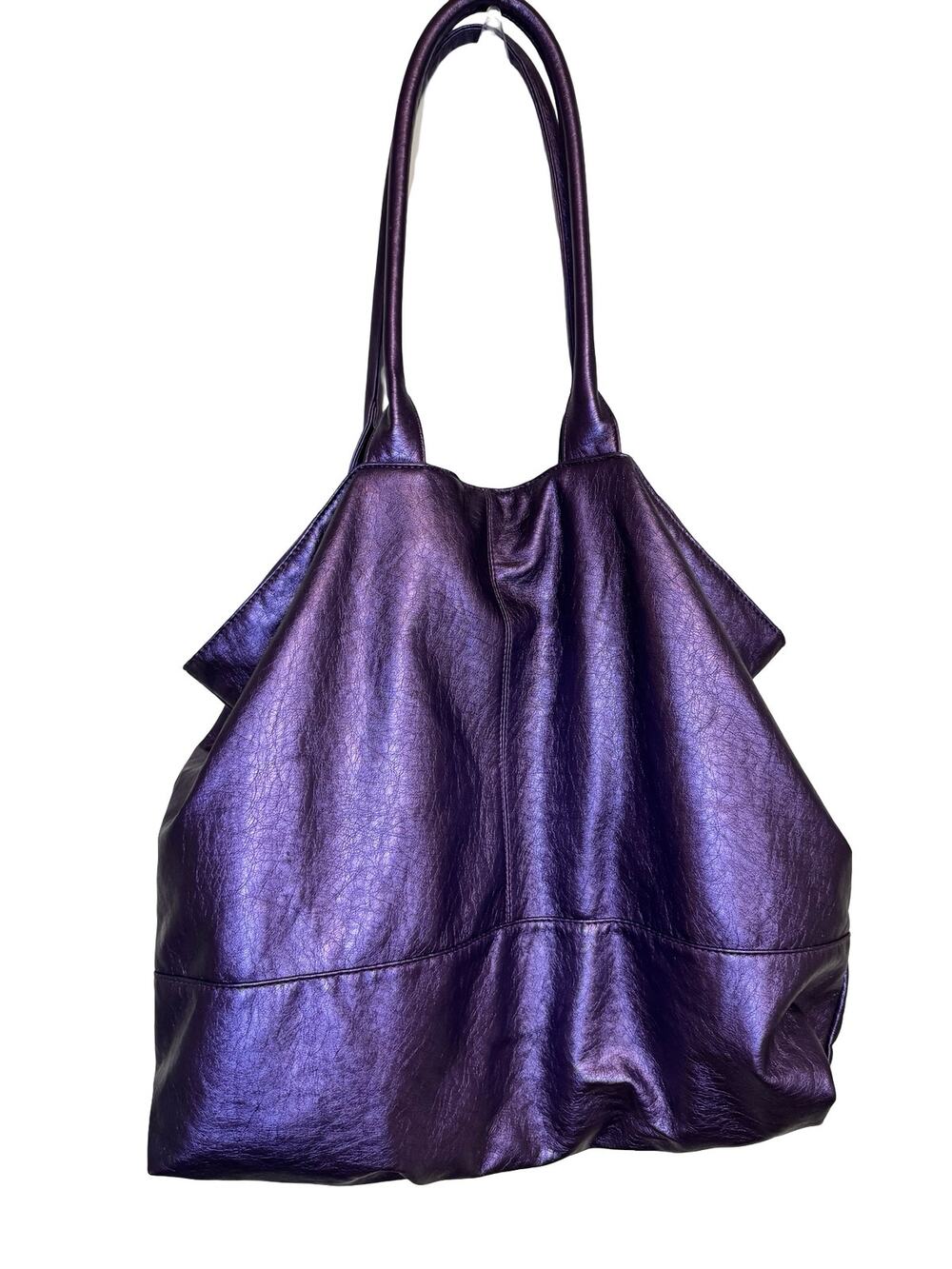 Saks Fifth Avenue  Leather Metallic Tote Bag